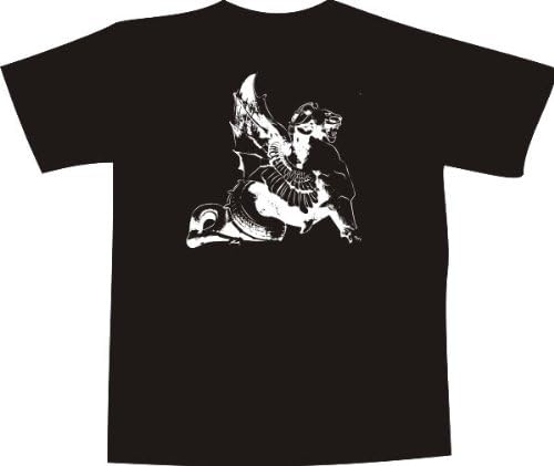 T-Shirt E491 with multicolored frontprint colored shirt XXL - majesty the king of greek sculpture