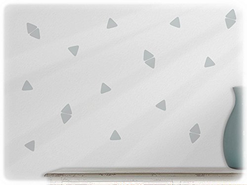Preisvergleich Produktbild wandfabrik - Wandtattoo - 63 praktische Dreiecke in hellgrau