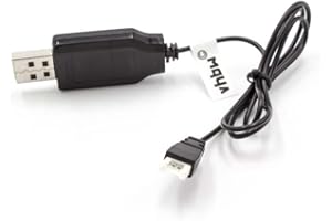 vhbw Câble USB de Chargement Compatible avec Hubsan H107L C, H107L C D, U816, V930, V977, X4 H107 Drone, Quadcopter - 50cm câble de Rechange