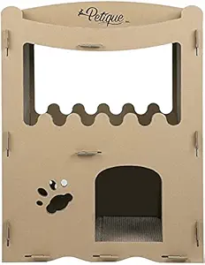 Petique Feline Condo Cat Penthouse to Play Hide (Brown)