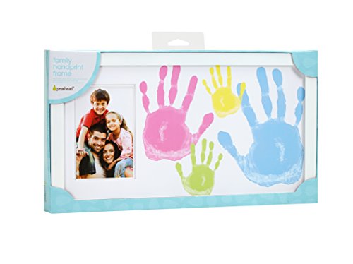 Pearhead 81016 Family Handprint Frame, Bilderrahmen für Handabdrücke der ganzen Familie, weißŸ - 3