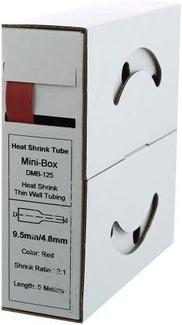 5m shrinkable tube 9.5 mm > 4.8 mm red.