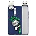 Produktbild HopMore Schön Handy Hülle für Xiaomi Redmi K20 Pro / K20 Hülle Silikon 3D Panda Muster Einhorn Schutzhülle für Redmi K20 Pro Handyhülle Dünn Silikonhülle Stoßfest Slim Case - Blauer Panda