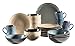 Produktbild Mäser, Serie Scuro, Kombiservice 20-tlg, Geschirr-Set aus Keramik in Grau, Blau und Beige für 4 Personen