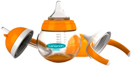 Lansinoh 75810 Trinkset mit NaturalWave Sauger, Steh-auf-Becher, 3-Stufen, 250 ml