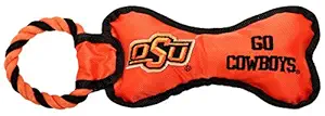 Pet Goods Manufacturing Bonerp-094 NCAA Oklahoma State Cowboys Bone with Rope Dog Toy