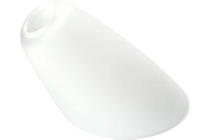 ORION LIGHTSTYLE Abat-jour de rechange en verre blanc E14 - Diamètre du culot : 30 mm - Verre biseauté