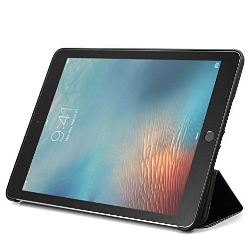iPad 9.7 Zoll Case Hülle 2017 – KHOMO Schwarzes Kohlefaser Gehäuse mit Doppeltem Schutz Ultra Dunn und Super Leicht Smart Cover Schutzhülle Nur für 2017 Version Neue Apple iPad 9.7 – Carbon Fiber - 2