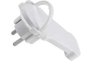 ONIROVIEW Set 2 pezzi Spina schuko angolare extra piatta super slim 16A 250V con manico per cavi 3 x 1,5mm colore bianca