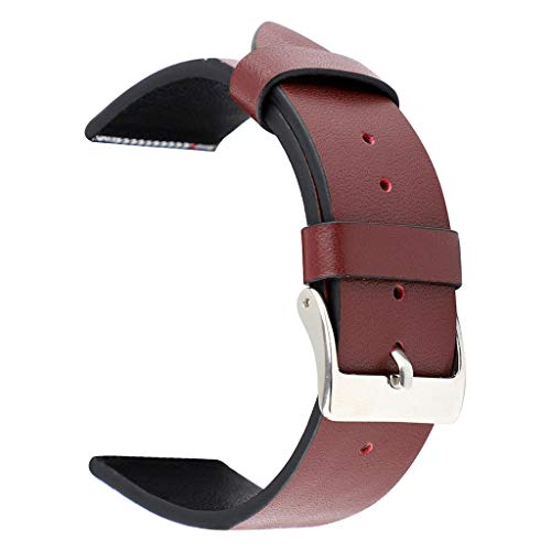 Preisvergleich Produktbild Mumuj Echtleder Watch Band , Lederarmbanduhr Hahnentritt-Lederarmband Schnalle Edelstahlband Gliederarmband Dekorativer Zubehör Uhrenarmband für Apple Watch 4 / 3 / 2 / 1 38 / 40mm (Rot)