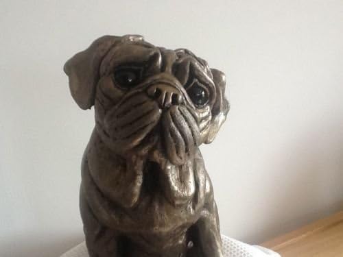 Frith Sculpture Rocky The Pug By Harriet Dunn In Cold Cast Bronze - Code Hd087