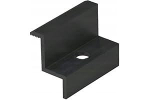 NAKA 10x Endklemme PV Solarpanelen Alu Schwarz Photovoltaik Randklemme Montageschiene-Zubehör Modulhöhe 30mm Solarmodul-Klemme zur Montage von Aluminiumprofilen 50mm