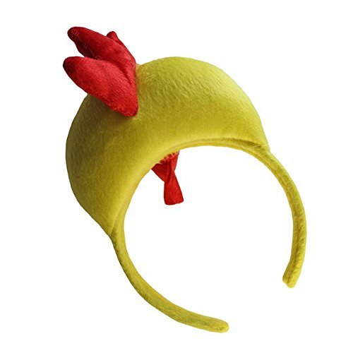 Huhn Hahn Kopfband – SODIAL(R)3D Huhn Hahn Kopfband Tier Bauernhof Erwachsene Kinder Maske Kostuem Maskenball - 3
