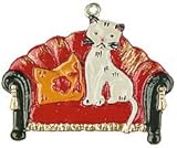  Zinnfigur Katze auf Sofa