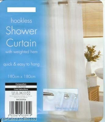 New Satin Stripe Hookless Shower Curtain Curtains