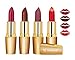 RythmX Creamy Matte Professional Lipsticks Combo Gold (Magenta, Copper, Mauve, Ruby Red) Set of 4 (4 Grams /Pc) RS.425.00