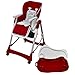 Baby High Chair Bordeaux Red Height Adjustable