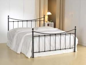 ALDERLEY 4ft METAL BLACK SMALL DOUBLE BED FRAME: Amazon.co ...