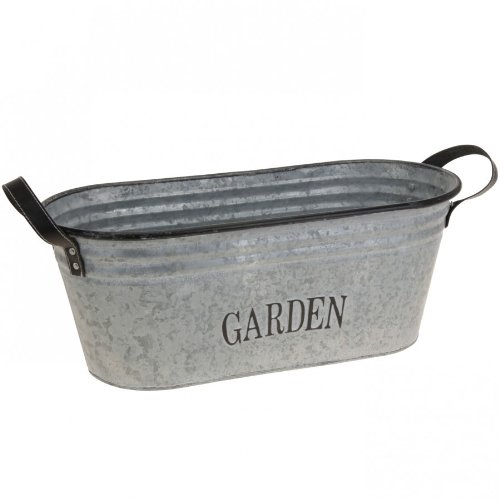 Blumenkasten Zink 43x19x16cm Shabby chic Pflanzkasten Trageschlaufen