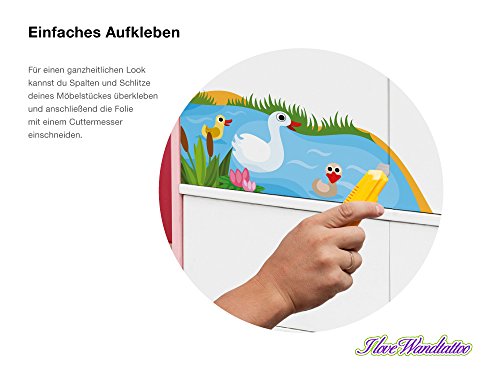 I-love-Wandtattoo ILWS-19-001 Kinderzimmer Möbelsticker Set „Safari“ zum Kleben Möbeltattoo Möbelaufkleber Möbeldeko Sticker Afrika Tiere - 5
