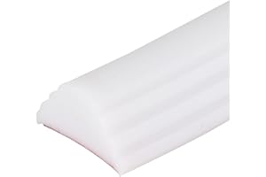 MENAYODA Barrière d'eau pour seuil de douche, bande d'étanchéité autocollante en silicone flexible, seuil de douche, pour séparation humide et sèche, bande d'arrêt d'eau (blanc-1 m)