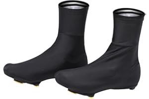 SXFJF Copriscarpe da Bicicletta per Uomo Donna, MTB Road Silicone Copriscarpe con Lucchetto per Ciclismo Ultra Wear Senza Cerniera Impermeabile Antivento, per Bici da Strada,Nero,M
