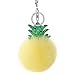 Produktbild mamum 8 cm Cute Faux Vegan Fell Eco Pompon Schlüsselring Ananas Schlüsselanhänger Handtasche Charm Silber Kette Dekoration baumeln Süße Geschenk Geschenk flauschig weich Fluff Ball Pokemon Stil Stilvolle Einzigartige großen Big Massive Übergroße Trend Fuzzy Flossy, Vintage Hipster Retro Kaninchen Mink Fox, gelb, 8*8cm