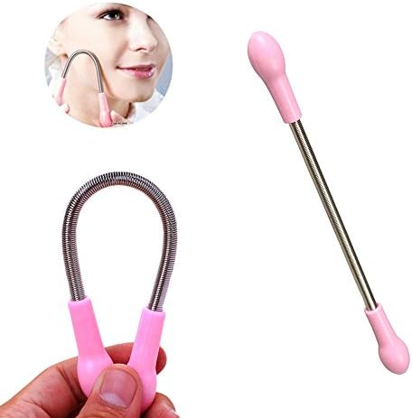 Facial Hair Remover Epilator Threading Spring Removal Pink Color