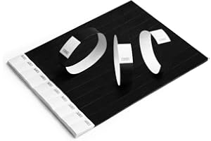 IBOO 100 Papier-Armbänder aus Tyvek, 19 mm für Events, Festivals, reißfest, in 12 Farben erhältlich 19mm (Schwarz)