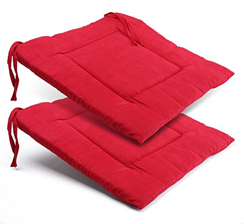 2 Stück Sitzkissen ca. 40x40x3 cm, Kissen Polster Stuhlkissen Sitzauflage gesteppt, Farbe wählbar