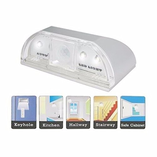 Preisvergleich Produktbild CJZSA Smart Nachtlicht Automatische PIR Türschloss Induktionslicht Türschloss Infrarot Bewegungssensor Wärmemelder 4 LED Smart Licht