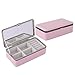 Produktbild sciuU Kosmetikkoffer Makeup Box Kosmetiktasche Schminkkoffer Schmuck Jewelry Box mit Spiegel für Reisen Dienstreise weich 18.2 * 10.2 * 5.6cm - Rosa