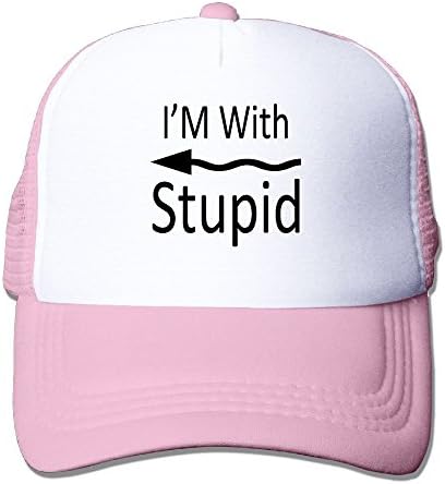 SHOUWW Stupid Mug Trucker Hat Mesh Designer Cap Summer One Size Pink