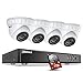 Produktbild ANNKE 8CH Full HD 3MP Videoüberwachung System TVI DVR Recorder mit 4 Außen 3.0MP(1920 * 1536) Weiß Dome Überwachungskamera Set mit 1TB Festplatte, Smart Search,Playback,30 Meter Infrarot Nachtsicht