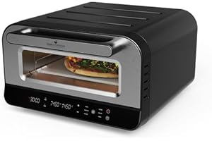 ‎KEMAR KITCHENWARE KPO-220 Elektrischer Pizzaofen mit Pizzaschaufel, Touch Display, bis 450°C (KPO-220)
