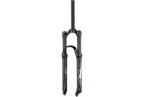 HIMALO MTB Fork 26/27.5/29 Mountain Bike Suspension Fork Travel 100mm Air Fork 1-1/8 Straight Tube Front Forks Disc Brake QR 9mm Manual Lockout (Color : Black, Size : 26'')