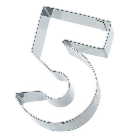 Birkmann Ausstechform Zahl 5, 6 cm, Edelstahl - 2
