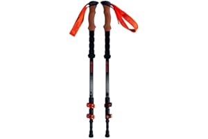 Izas - Bastones de Trekking - Bastón Técnico de Senderismo Desmontable - Plegable Tres Secciones Telescópico - Aleación de Aluminio con Agarre de Caucho Antideslizante - Val