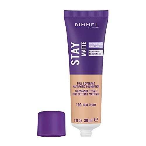 Rimmel London Stay Matte Base de Maquillaje Tono 103 True Ivory - 30 ml