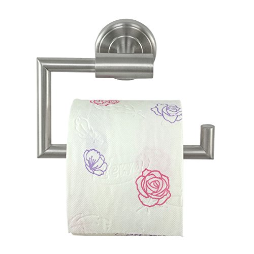 Badserie Ambiente – Toilettenpapierhalter, WC-Rollenhalter, Klopapierhalter aus robustem, hochwertigem Edelstahl matt – zur Wandmontage - 2