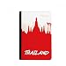 Produktbild beatChong Rote Silhouette Zeichen Thailand Pass-Halter-Reise-Brieftasche Abdeckungs-Fall Karten-Geldbeutel