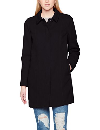 United Colors of Benetton Classic Coloured Coat Abrigo, Negro (Black), 10 (Talla del Fabricante: 42) para Mujer
