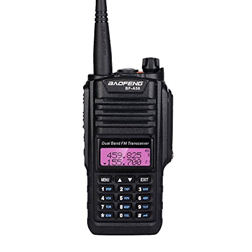 BGNing BaoFeng A58 Talkie-walkie imperméable à l'eau Double Bande 5W transmettre Puissance UV Radio bidirectionnel Jambon