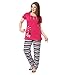 AV2 Women Pink Graphic Top, Pyjama & Shorts Set RS.829.00