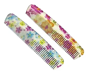 DeLegarde Grooming Hair Combs for Men and Women Bath Combs Pack of 2 (Multi Color)