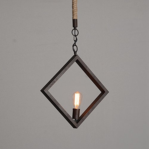 Preisvergleich Produktbild Lithx Amerikanische Retro Eisen Pendelleuchten Handgewebte Hanf Seil Hängelampe Höhenverstellbare Geometrie Pendelleuchten Industrie Decken Kronleuchter Für Bekleidungsgeschäft Café Esszimmer Bar