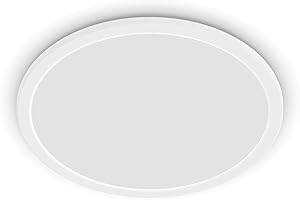 Philips LED Lampada da Soffitto Superslim, Equivalente a 15W, 27K, IP44, Non Dimmerabile, Bianco