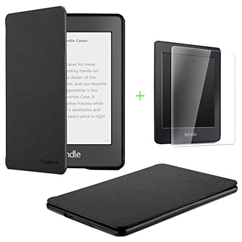 Toolove Custodia Cover per Kindle Paperwhite 2018 [Combinazione], Case Cover con Pellicola Protettiva per Amazon Nuovo Kindle Paperwhite (10ª Generazione - Modello 2018) (Nero)