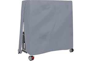AMOYERIC Custodia per tavolo da ping pong, impermeabile, resistente al vento, anti-UV, robusta, tessuto Oxford, con chiusura a zip e cordoncino regolabile, 165 x 70 x 185 cm