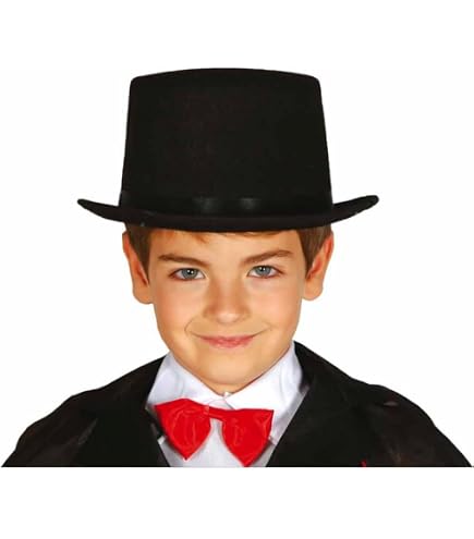 Sombrero Chistera Alta De Fieltro Negro – 15x26x30 Cm – Complemento Para Carnaval Y Halloween (+14 Años)